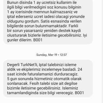 TurkNet İnternet Aboneliği İptali