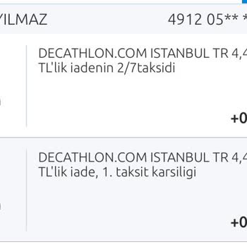 Decathlon İade İşlemlerinin Yanlış Ve Yapılmaması Hk