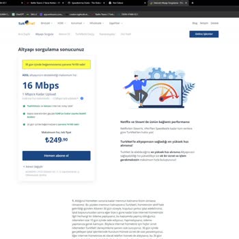 TurkNet Söylenen Hızları Vermiyor Ve Sürekli Kesinti Ping Sorunları.