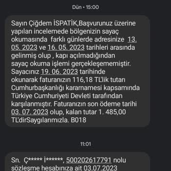 İBB - İstanbul Büyükşehir Belediyesi Doğalgaz Faturam 74 Günlük Yazıldı Personel Hatası