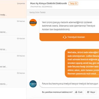 Trendyol Sipariş Etiğim Ürün Hem Eksik Hem Yanlış Geldi