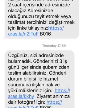 Aras Kargom Teslim Edilmeden İade Edildi