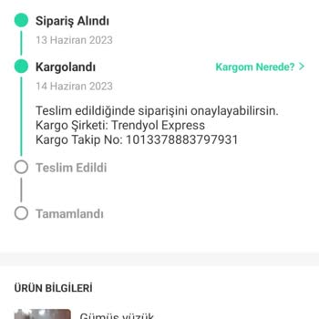 Trendyol Express Dolap Uygulaması Kayıp Kargo