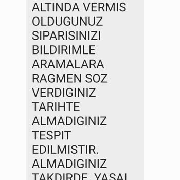 Seri İletişim Reklam Ve Organizasyon Sipariş Teslim Alınmadı Diye Yasal İşlem Başlatılma Korkutulması