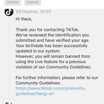 TikTok Haksız Yere Ban Yeme
