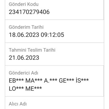 Ebebek Kargo Gecikmesi Kaynaklı Ürün