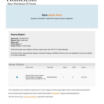 Homefesto Halı Firması İade Zorluğu