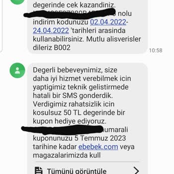 Ebebek Verdiği Hediye Çekini Kullandırmıyor