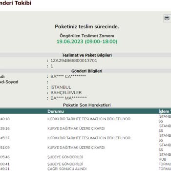 UPS Türkiye Ürünü Evde Olmama Rağmen Teslim Edemiyor