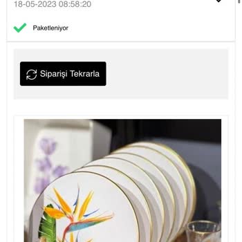 onedekor.com Ürün Hatası Yanlış Servis Tabağı