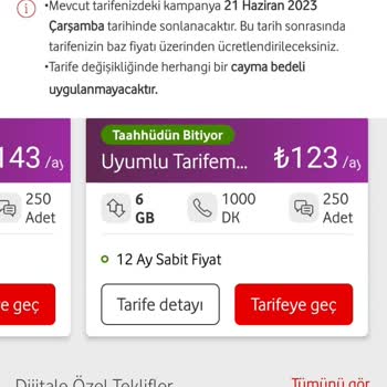 Vodafone Ve Tarife Dayatmaları