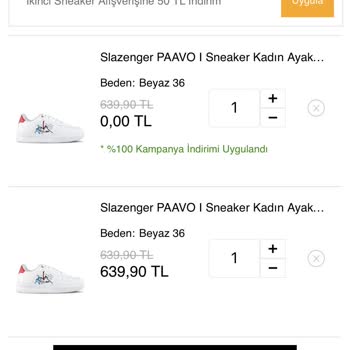 Slazenger Eksik Ürün Geldi