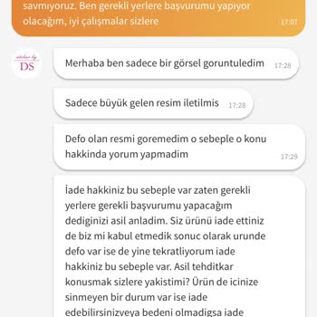 Atelier By Ds Defolu Ve Kalıbı Hatalı Ürün