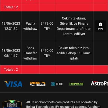 Casinoboombets Ödeme Yapılmıyor Hiçbir Şekilde