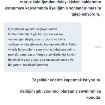 7SLOTS Hesabı Silme Sorunu