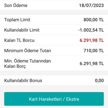 Garanti BBVA Kredi Kartı Borcumu Silemiyor