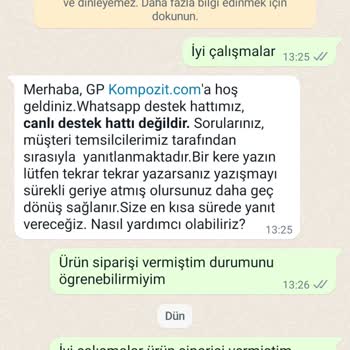 Gp Kompozitten Yapılan Alışveriş
