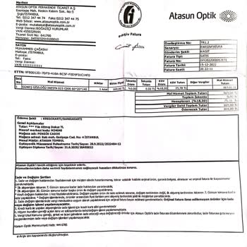 Atasun 3. Kullanımda Kırılan Gözlüğe Garanti Kapsamında Onarım Vermedi