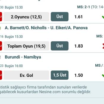 Nesine Tutan Kupona Tutmadı İşaretledi