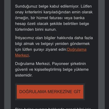 Payoneer Den Şikayetçiyim Adres Sorunu Yaşıyorum