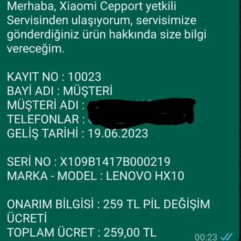 Cepport Garanti Süresi 1 Ay Kalan Cihaza Garanti Verilmez