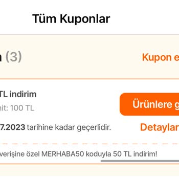 Hepsiburada Merhaba50 Kuponu Hatası