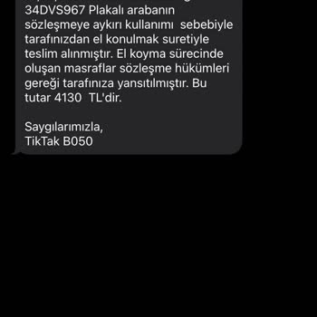 Tiktak'ın Bana İade Etmesi Gereken Ücreti Var
