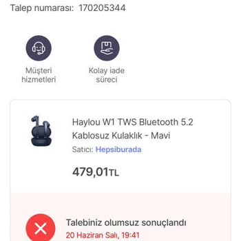 Haylou W1 Kulaklık, Hepsiburada Pişmanlığı Garantiye Almadılar