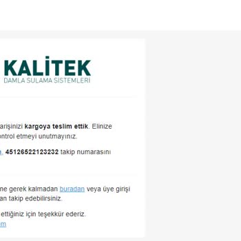 Kalitek Damla Sulama Sistemleri Ürün Teslimat Gecikme