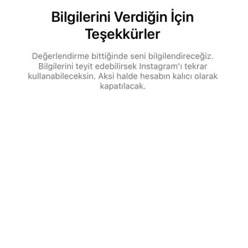 Instagram Hesabım Değerlendirmeye Alındı Giremiyorum