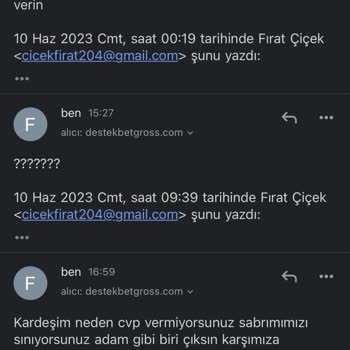Betgross Paramı Vermiyor Hesabımı Kapattılar