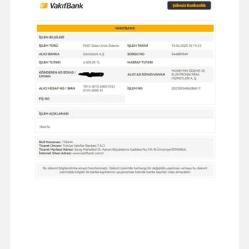 MONEYPAY'İN 6.500 Lira Üzerinde Haksiz Tasarrufa Vesile Olması.