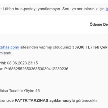 Tarz-ı Has Butik Müşteriye Gösterdiği Kötü Tavır Ve İade Almaması