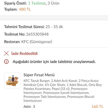 Trendyol Yemek Trendyol Siparişimde Yarısı Eksik