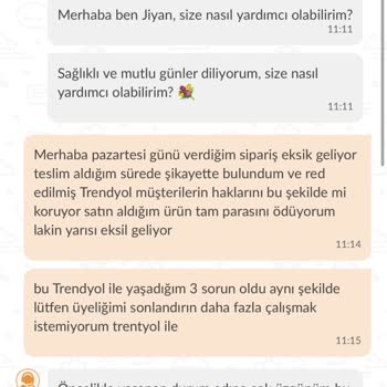 Trendyol Yemek Trendyol Siparişimde Yarısı Eksik