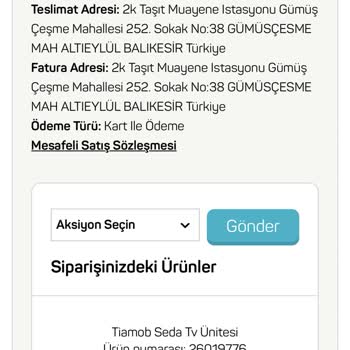 A101 Ve Tiamob Tarafından Teslim Edilmeyen Sipariş
