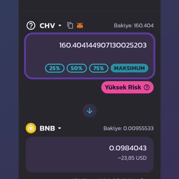 Pancakeswap'ten Aldığım Chainverse Token'ı Zararımı Karşılamadı