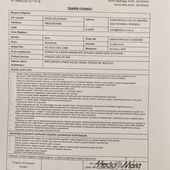 Acer Çok Kötü, Memnun Kalmayınca İade Edemiyorsunuz.