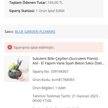 Çiçek Sepeti Mağduriyeti