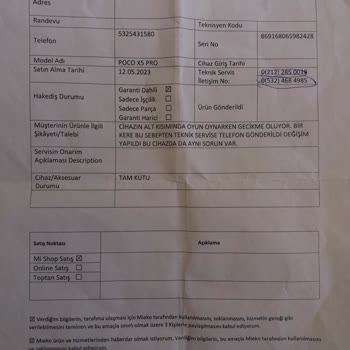 Xiaomi Telefon Arızalı Çıktı