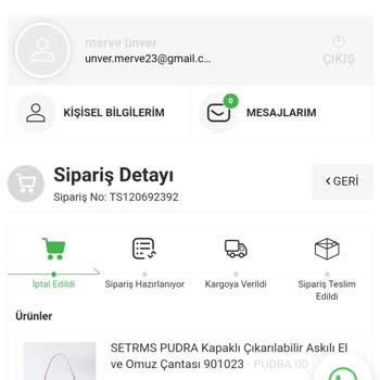 Setrms Ürünümün Benden Habersiz İptal Edilmesi