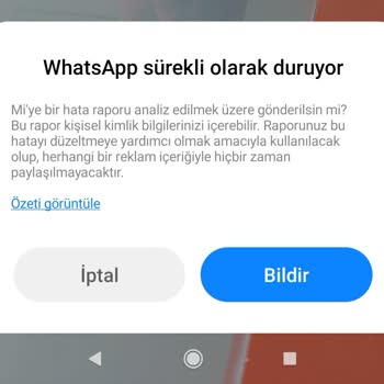 Xiaomi WhatsApp Sürekli Olarak Duruyor