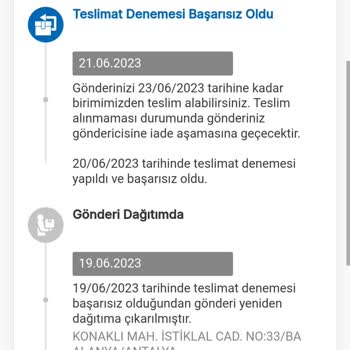 MNG Kargo Konaklı Şubesi Ürün Teslim Edilmiyor