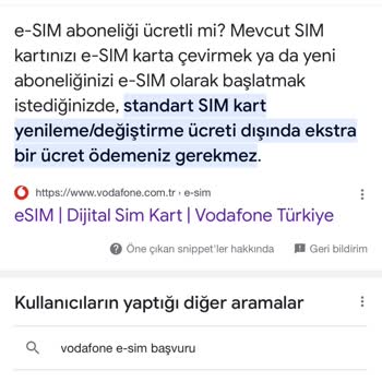 Vodafone E Sim Ücreti