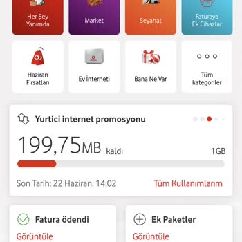 Vodafone İnternet Paketim Bitmeden Hattıma Paket Yükledi