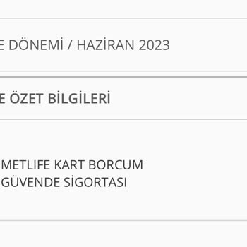 Metlife Kart Borcum Güvende İptali