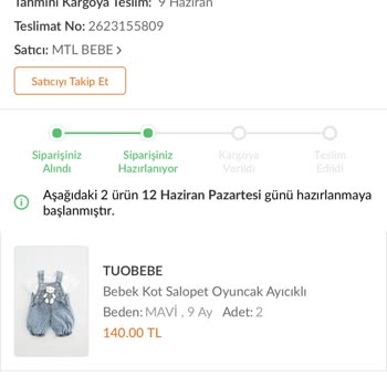 Trendyol 'da 2 Haftadır Kargolanmayan Ürünlerim