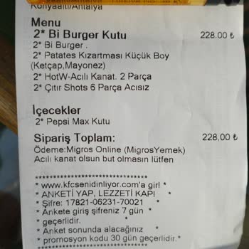 KFC Antalya Altınkum Şubesi Sıkıntılı!