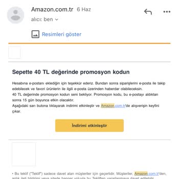 Amazon 120/40 TL Kupon Yalanı