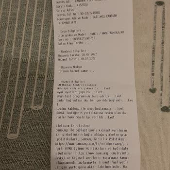 Samsung WW90TA046AX/AH Çamaşır Makinesi Kapak Körüğü Arızası